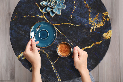 Wrapfolie keuken Blauwe marmer