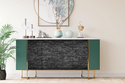 Decoratiefolie Donkere bakstenen textuur