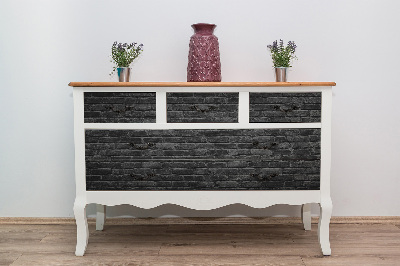 Decoratiefolie Donkere bakstenen textuur