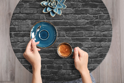 Decoratiefolie Donkere bakstenen textuur