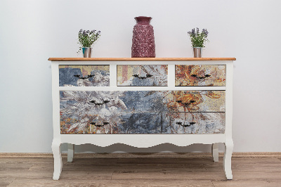 Decoratiefolie Vintage schilderij van lelies