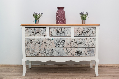 Wrapfolie keuken Abstracte dieren bomen