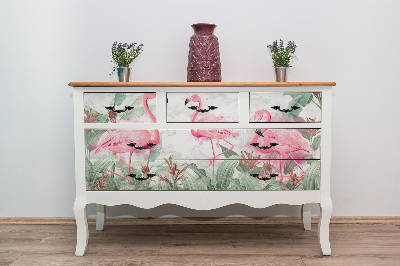 Meubelfolie Flamingo's