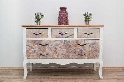 Meubelfolie Geschilderde tropische planten