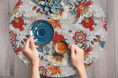 Wrapfolie keuken Volksbloemenpatroon