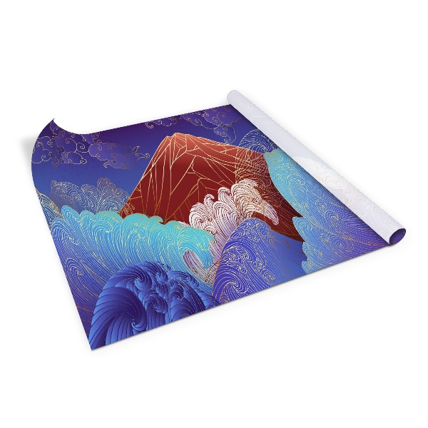 Decoratiefolie Berg golven in Aziatische stijl