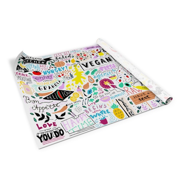 Decoratiefolie Vegetarisch keukenpatroon