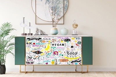 Decoratiefolie Vegetarisch keukenpatroon