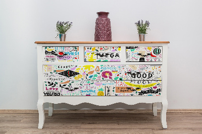 Decoratiefolie Vegetarisch keukenpatroon