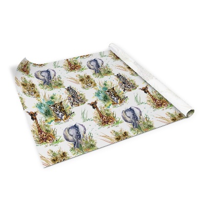 Decoratiefolie Leeuw, giraffe, zebra, olifant