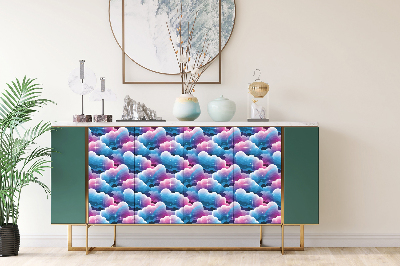 Decoratiefolie Wolken retro graphics