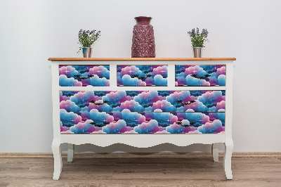 Decoratiefolie Wolken retro graphics