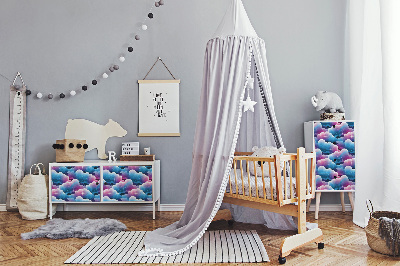 Decoratiefolie Wolken retro graphics