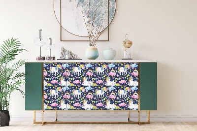 Meubelfolie Eenhoorn regenboog