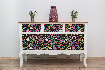 Wrapfolie keuken Liefde en vrede