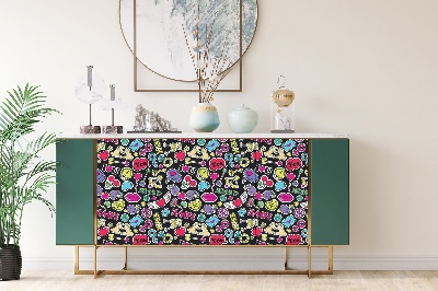 Meubelfolie jaren 80 90 patroon