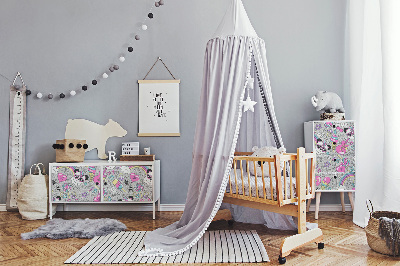 Decoratiefolie Panda regenboog diamanten