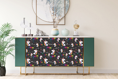 Wrapfolie keuken Regenboog Eenhoorns