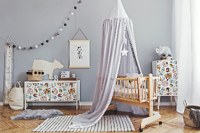 Meubelfolie Tijger op een skateboard