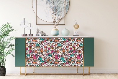 Decoratiefolie Doodle monsters