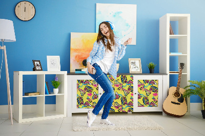 Meubelfolie Retro boombox-sneakers