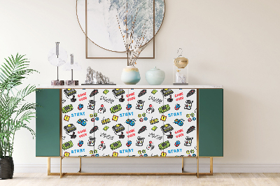 Wrapfolie keuken Retro-consoles