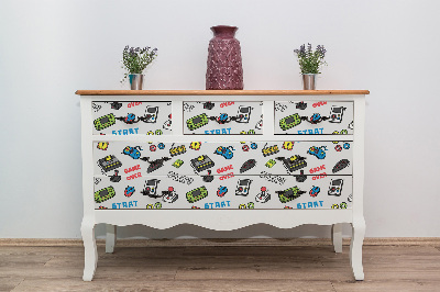 Wrapfolie keuken Retro-consoles