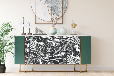 Meubelfolie Vintage auto tatoeages