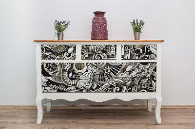 Decoratiefolie Doodle-instrumenten