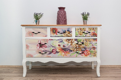 Wrapfolie keuken Vintage bloemen