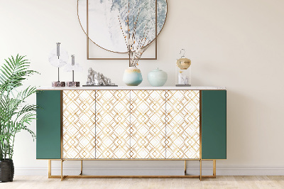 Wrapfolie keuken Gouden lijnen