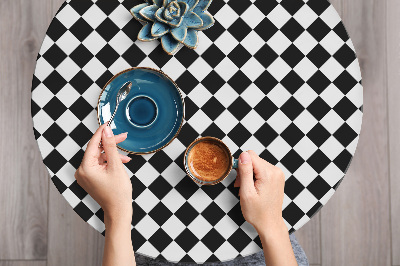 Wrapfolie keuken Diagonaal dambord