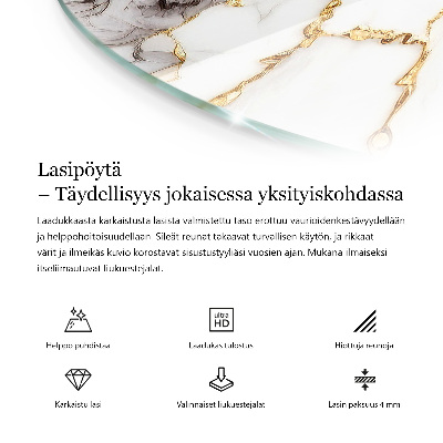 Rond tafelblad Zuiver wit