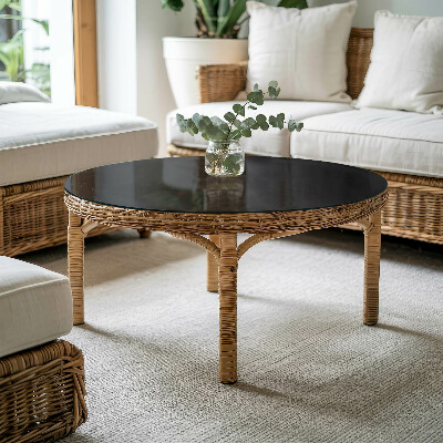 Rond tafelblad Effen zwart elegant