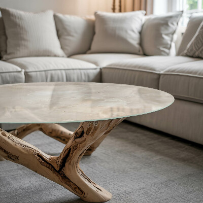 Rond tafelblad Marmeren grafische compositie