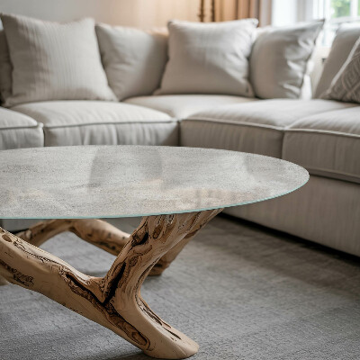 Rond tafelblad Krassen op het betonoppervlak