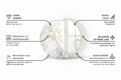 Rond tafelblad Krassen op het betonoppervlak