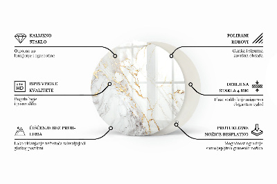 Rond tafelblad Krassen op het betonoppervlak