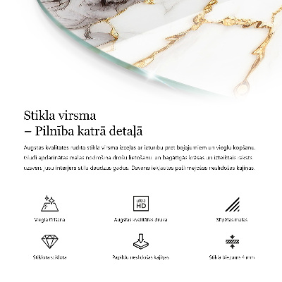 Rond tafelblad Decoratieve mozaïeken met details