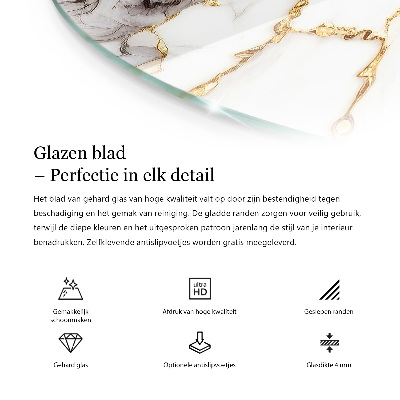 Rond tafelblad Decoratieve mozaïeken met details