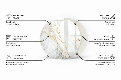Rond tafelblad Decoratieve mozaïeken met details
