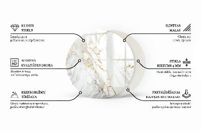 Rond tafelblad Stijlvol bosmotief