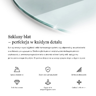 Rond tafelblad transparant