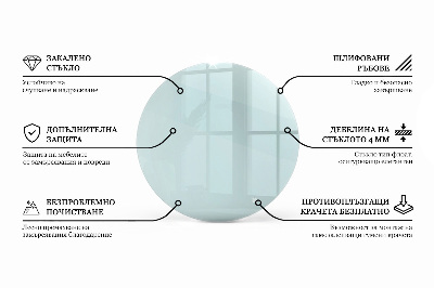 Rond tafelblad transparant