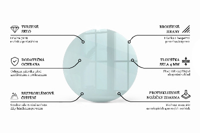Rond tafelblad transparant