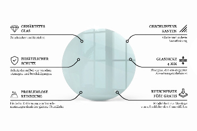 Rond tafelblad transparant