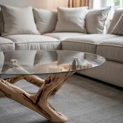 Rond tafelblad transparant