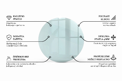 Rond tafelblad transparant