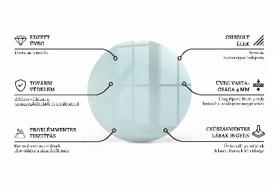 Rond tafelblad transparant