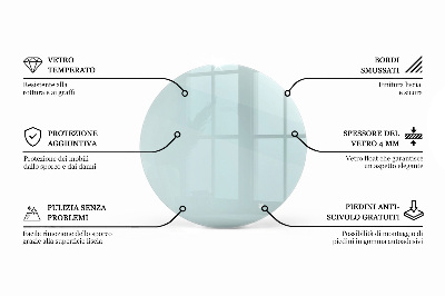Rond tafelblad transparant